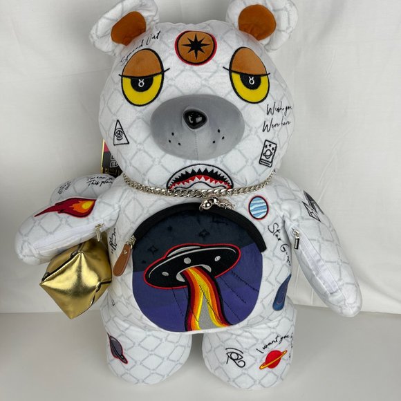 Sprayground Handbags - New Sprayground UFO Spaced Out Money Bear Backpack